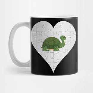 Jigsaw  Turtle Heart Design - Fish Turtle Mug